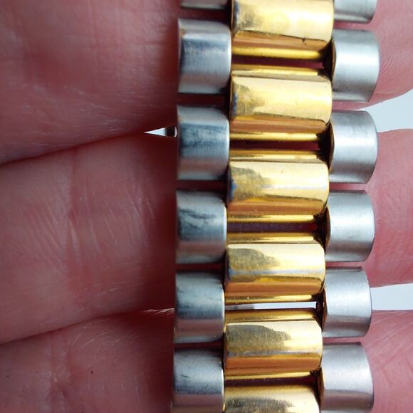 Seiko Pulsar Day Date V744-0A20 New Battery Vtg Working Silver & Gold Tone Japan main image 6